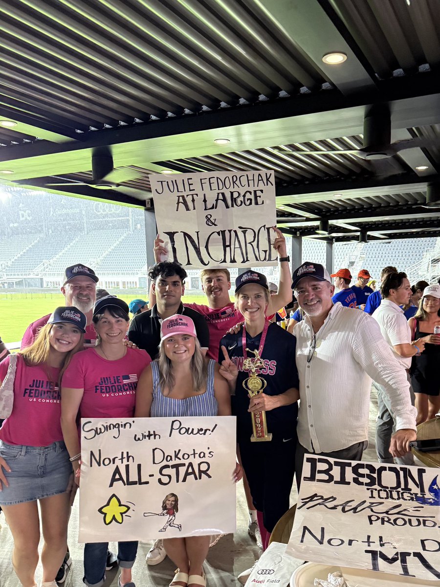 RepFedorchak's tweet image. PLAY BALL!! Had an amazing time playing in last night’s @CWSoftballGame in support of breast cancer survivors & fighters! The best part: Congress beat the media. Thank you to everyone who came out to support. 🥎