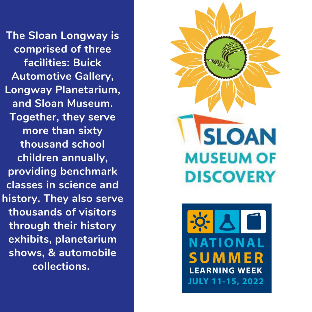Sloan Longway: The Power of 3 in 1. Buick Automotive Gallery, Longway Planetarium, and Sloan Museum are collectively proud to have the privilege of preserving, collecting, and presenting Genesee County's history. sloanlongway.org 

#SummerMatters #FGLNSummer