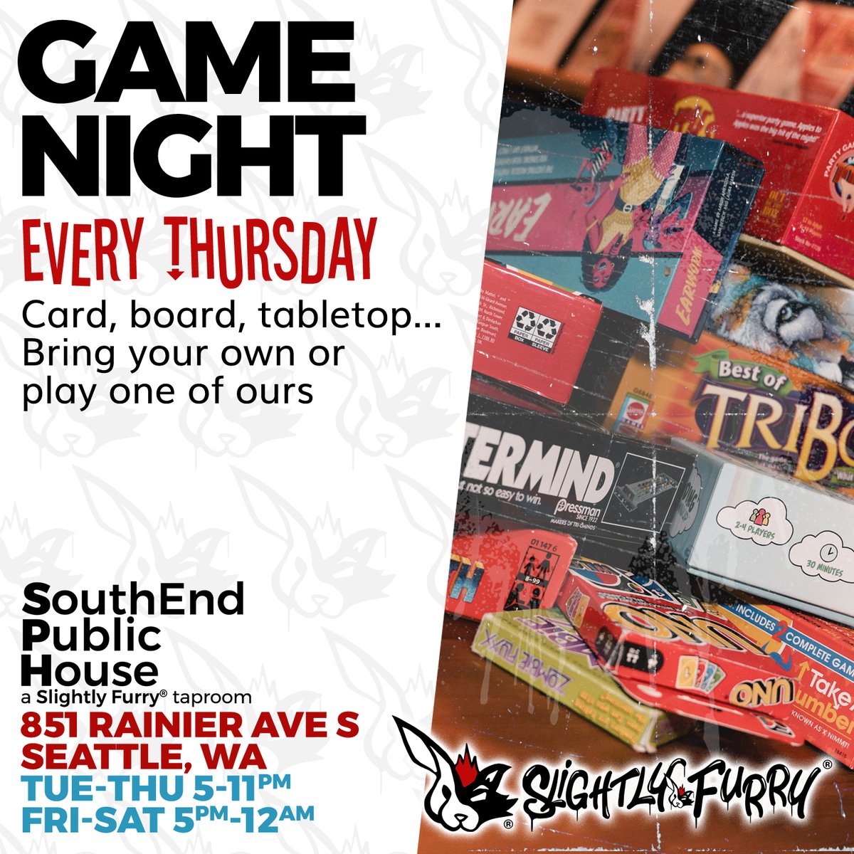 slightlyfurry's tweet image. It's Game Night and another meetup for Magic: The Gathering Commander players!
#SouthEndPublicHouse #gamenight #cider #Seattle