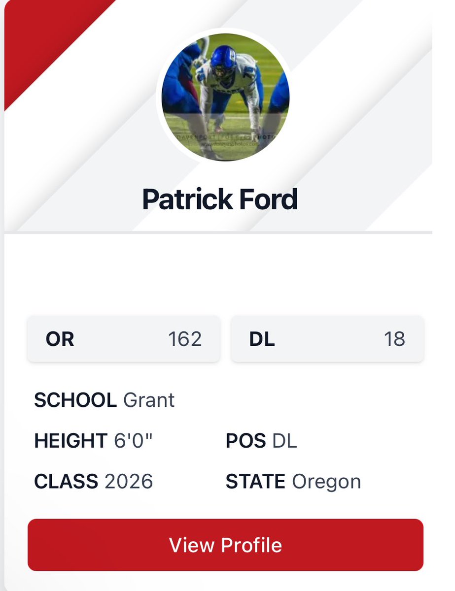 Patrick Ford (@patrickebford) on Twitter photo I am honored by <a href="/JordanJ_/">Jordan Johnson</a> <a href="/PrepRedzoneOR/">Prep Redzone Oregon</a> to be ranked 162nd in state, and 18th in state by position
<a href="/bloodlinesport/">BLOODLINE SPORTS</a> <a href="/sciacca_nick/">NICK SCIACCA:COFOUNDER BLOODLINE SPORTS</a> <a href="/flyguyhuey5/">Houston Lillard</a> <a href="/MSU_BozemanFB/">Bobcats Football</a> <a href="/jameson_muniz/">Jameson Muniz</a> <a href="/AndrewHacker_/">Andrew Hacker</a> <a href="/AASRHerreraSWFL/">Nicholas Herrera</a> <a href="/KevinMoses38/">Kevin Moses LLC</a> <a href="/lstaes22/">Logan Staes</a> <a href="/treyee__/">Treye Atkinson</a> <a href="/TopPreps/">SPORTS NEWS, VIDEOS, GRAPHICS, EXPOSURE & MORE</a> <a href="/ConnorDarby57/">Connor Darby</a> <a href="/CoachPhilLongo/">Phil Longo</a> I am honored by <a href="/JordanJ_/">Jordan Johnson</a> <a href="/PrepRedzoneOR/">Prep Redzone Oregon</a> to be ranked 162nd in state, and 18th in state by position
<a href="/bloodlinesport/">BLOODLINE SPORTS</a> <a href="/sciacca_nick/">NICK SCIACCA:COFOUNDER BLOODLINE SPORTS</a> <a href="/flyguyhuey5/">Houston Lillard</a> <a href="/MSU_BozemanFB/">Bobcats Football</a> <a href="/jameson_muniz/">Jameson Muniz</a> <a href="/AndrewHacker_/">Andrew Hacker</a> <a href="/AASRHerreraSWFL/">Nicholas Herrera</a> <a href="/KevinMoses38/">Kevin Moses LLC</a> <a href="/lstaes22/">Logan Staes</a> <a href="/treyee__/">Treye Atkinson</a> <a href="/TopPreps/">SPORTS NEWS, VIDEOS, GRAPHICS, EXPOSURE & MORE</a> <a href="/ConnorDarby57/">Connor Darby</a> <a href="/CoachPhilLongo/">Phil Longo</a>