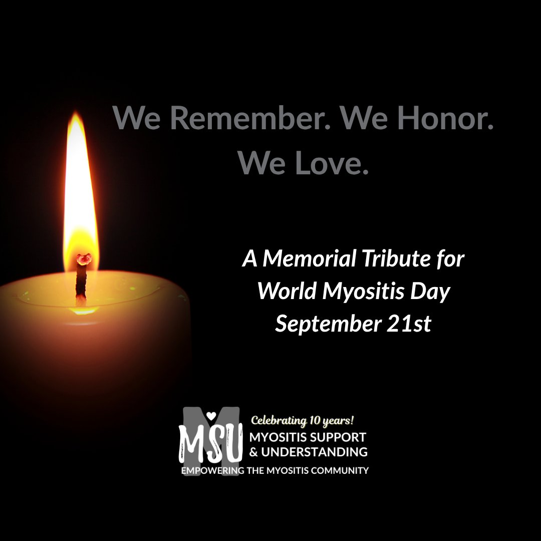 Myositis Support and Understanding (MSU) (@myositissupport) on Twitter photo As World Myositis Day approaches, we take this time not only to raise awareness, but to remember and celebrate the lives of those who have faced Myositis with love, and unwavering strength. Click the link below where you can easily submit your tribute; form.jotform.com/251674268866068 As World Myositis Day approaches, we take this time not only to raise awareness, but to remember and celebrate the lives of those who have faced Myositis with love, and unwavering strength. Click the link below where you can easily submit your tribute; form.jotform.com/251674268866068