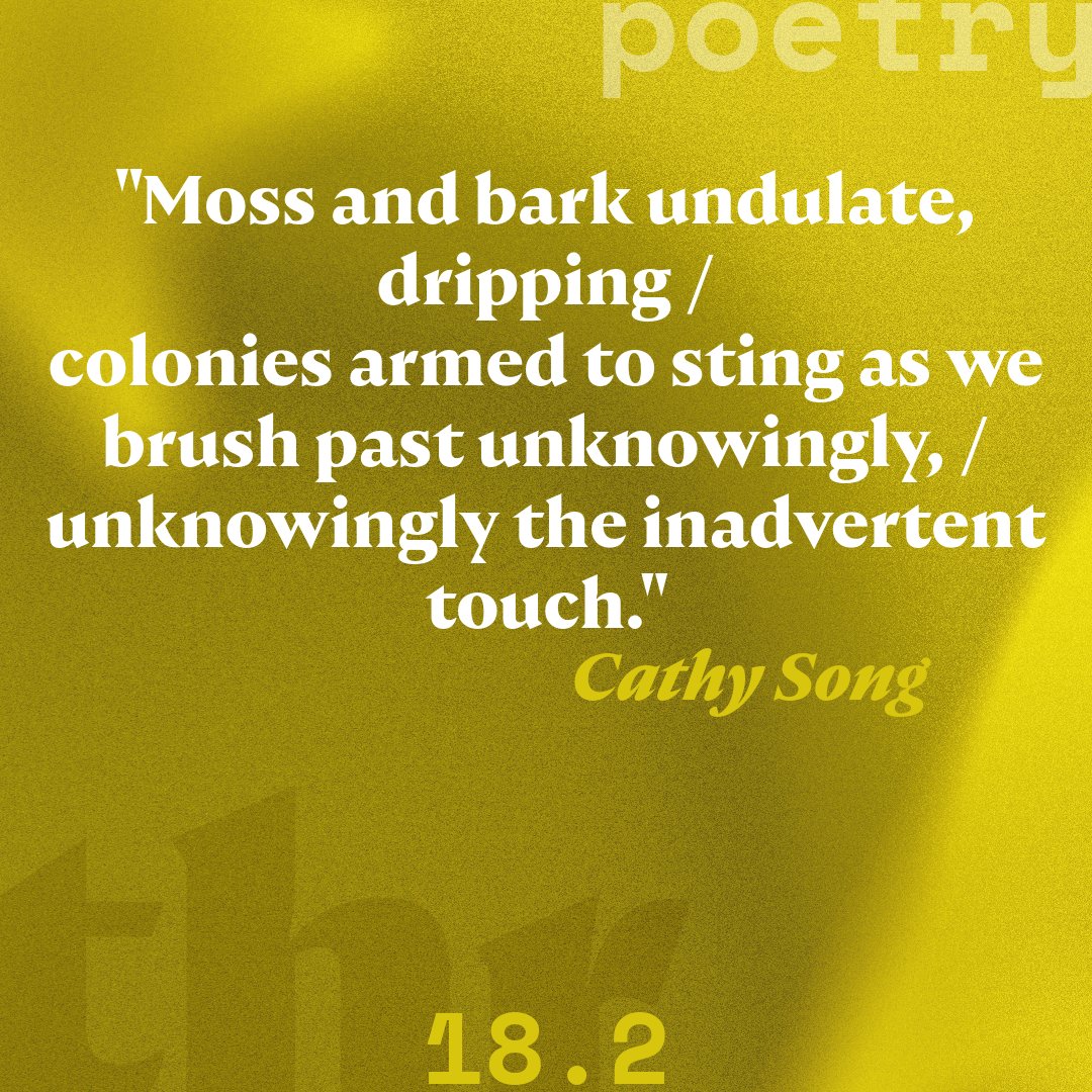 Hopkins_Review's tweet image. Start your subscription to read Cathy Song&apos;s poetry, and more work from the &quot;Local&quot; Literature: Writings from Hawai&apos;i folio, in THR 18.2!

hopkinsreview.com/shop