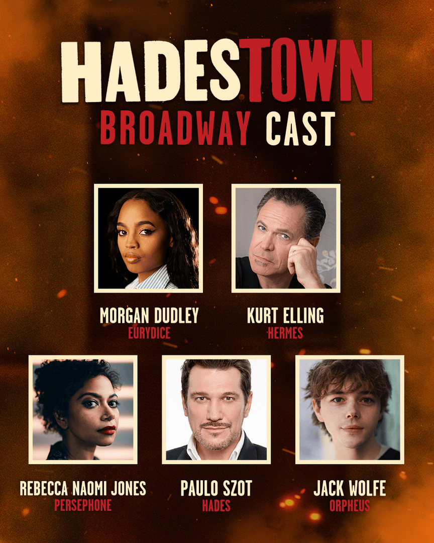 hadestown's tweet image. All aboard! Please join us in welcoming Morgan Dudley, Kurt Elling, Rebecca Naomi Jones, Paulo Szot, and Jack Wolfe to Hadestown. See them on Broadway beginning on September 2nd.