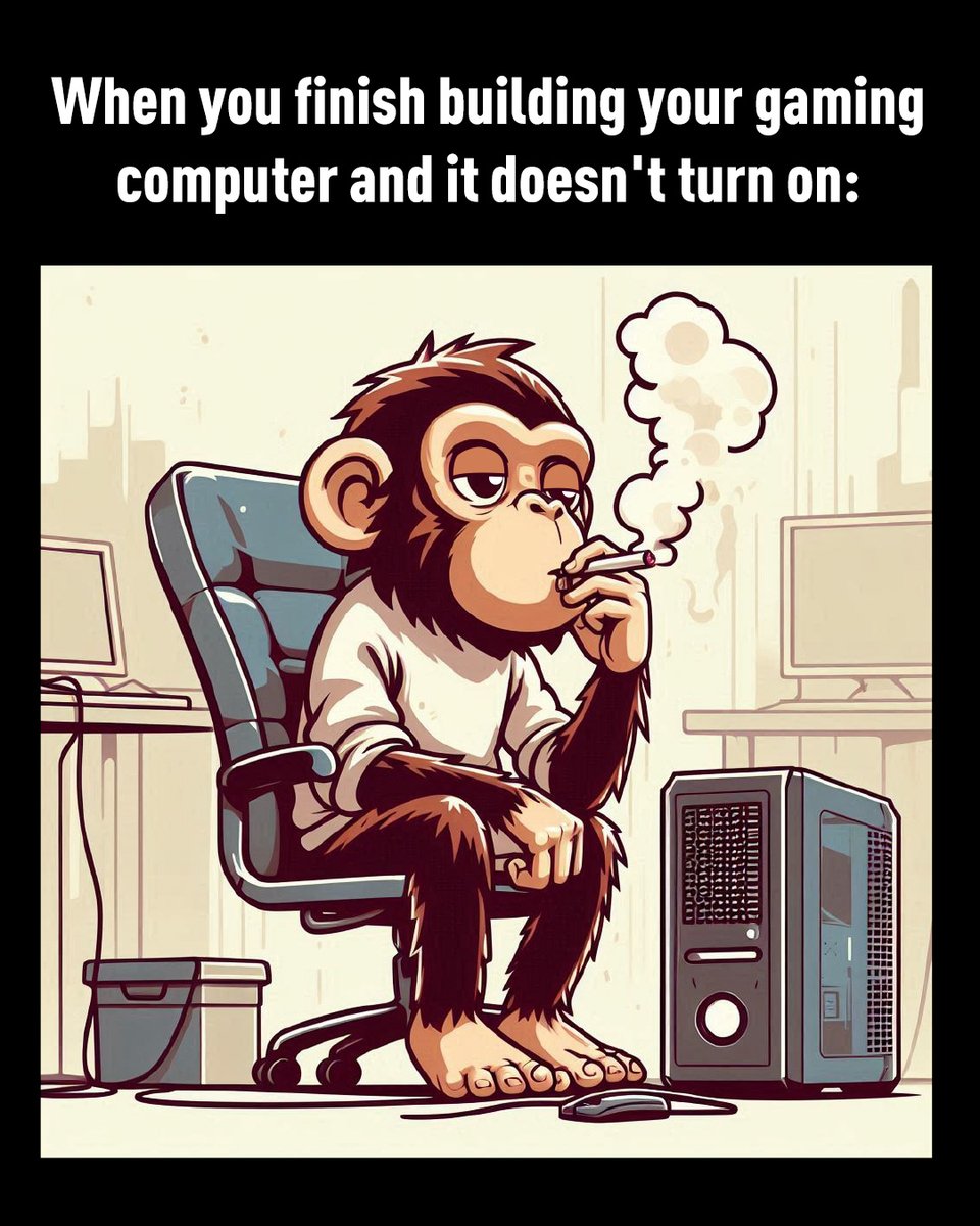 Have you ever finished building your PC, but it didn’t turn on?
Yup, we’ve all been there. Drop a comment and find others who feel your pain.

#meme #memes #memesdaily #lol #humor #comedy #funny #solve #Fail #PCProblems #GamerStruggles #TechSupport