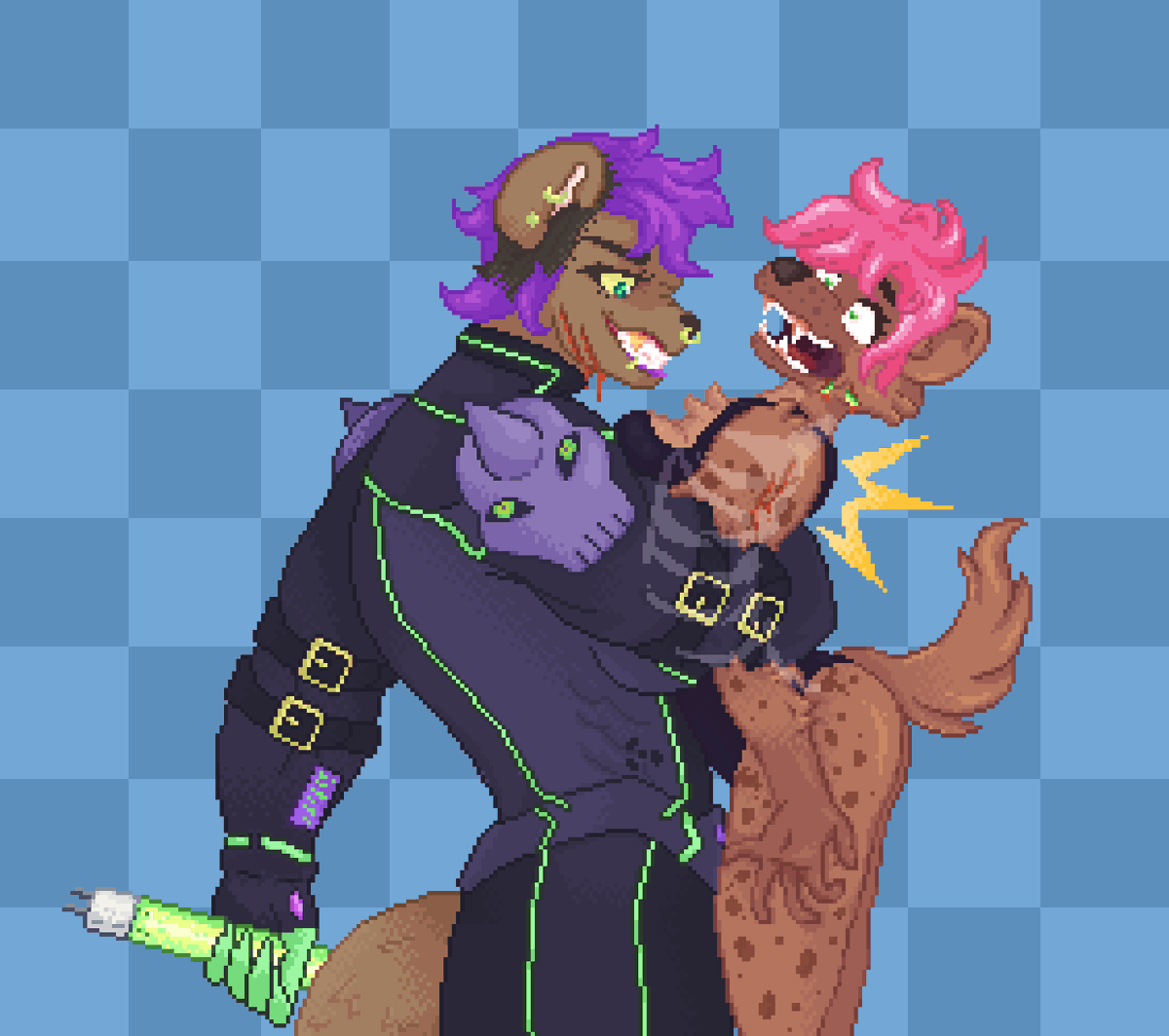 pixelralph's tweet image. Mesmo depois de uma luta, uma abraço sempre é bom.
Me inspirei naquela luta do Ainz com a Clementine.
@LadyClarareis
#pixelart #art #asprite