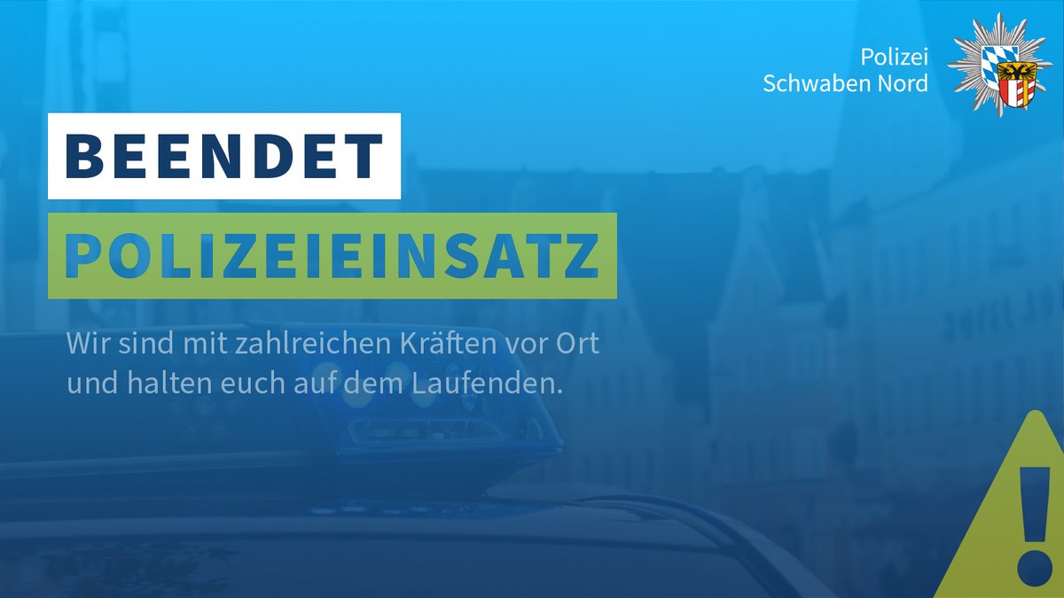 +++ Polizeieinsatz beendet - 21:00 Uhr +++

Der Einsatz in Königsbrunn ist beendet.

Für Freitag (18.07.2025) ist eine Pressemitteilung mit weiteren Informationen geplant.