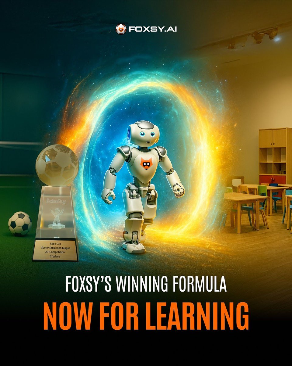 foxsy_ai's tweet image. From RoboCup to real classrooms— Foxsy's tech has proven itself.
Now, it's ready to teach.
Want it? $FOXSY isn't hype—it's a hardware key.
@PulsarMvX send 500 FOXSY to 100 reactions
#AIinEducation #FromLabtoLife