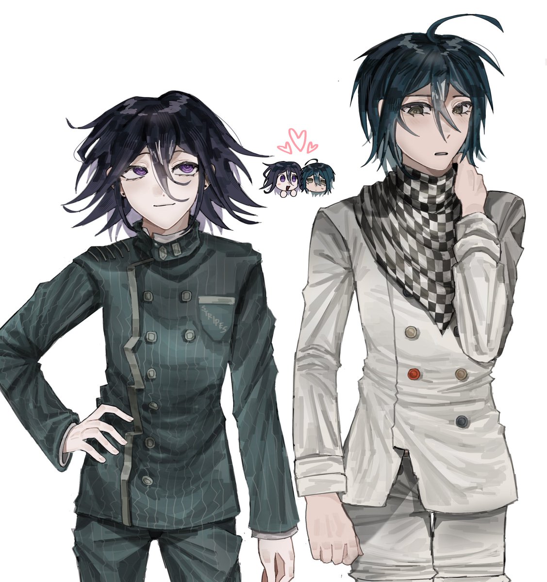 HungryStripes's tweet image. #danganronpa Outfit swap (rendered)