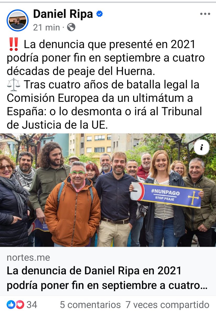 XuanNelGonzali's tweet image. Esto ye Asturies...
Hai un paisanu que contra vientu ya marea denuncia una inxusticia ya algama ésitu, masque tovía hai dalgunos que nun-yos paez bien. 🙈
Sí namái un 5 % los asturianos ficiera dalgo asemeyáu, la cosa diba camudar muncho. 
#zoociedá #peaxe #Güerna