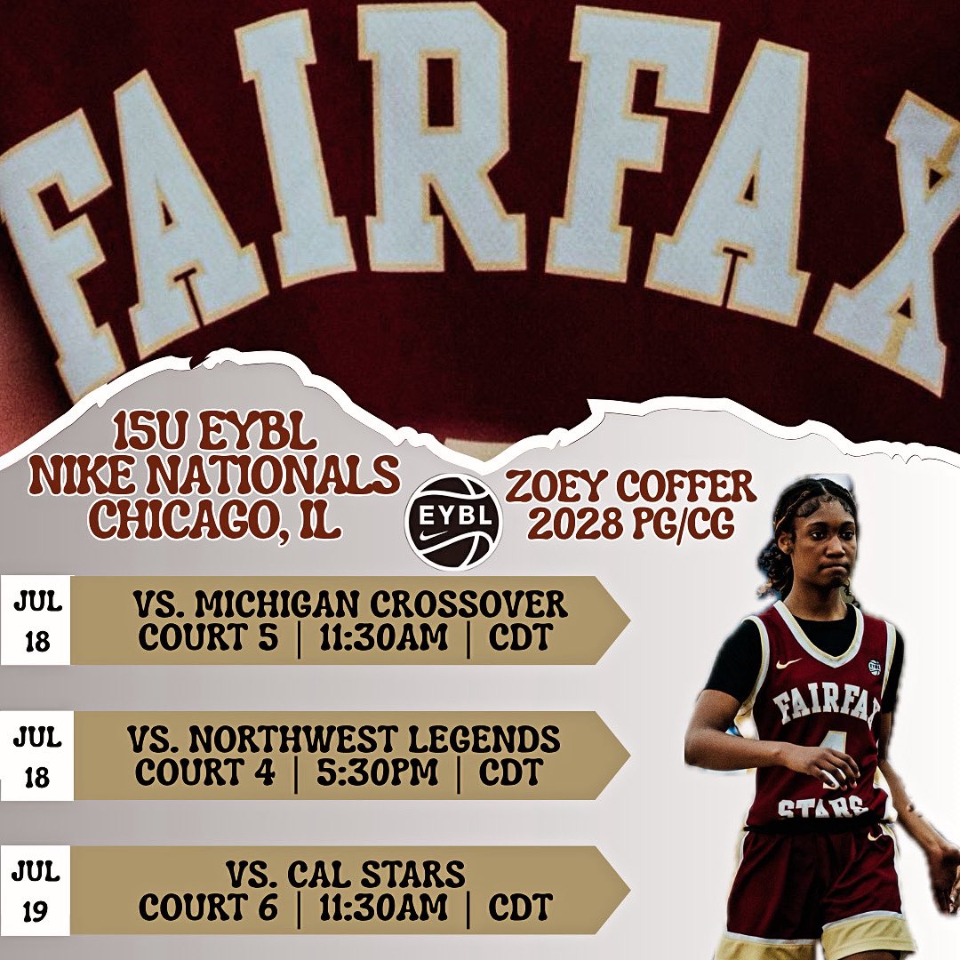 Last Stop…..Nike Nationals!!
📍Chicago, IL
#fairfaxstars #nikegirlseybl #nikenationals2025