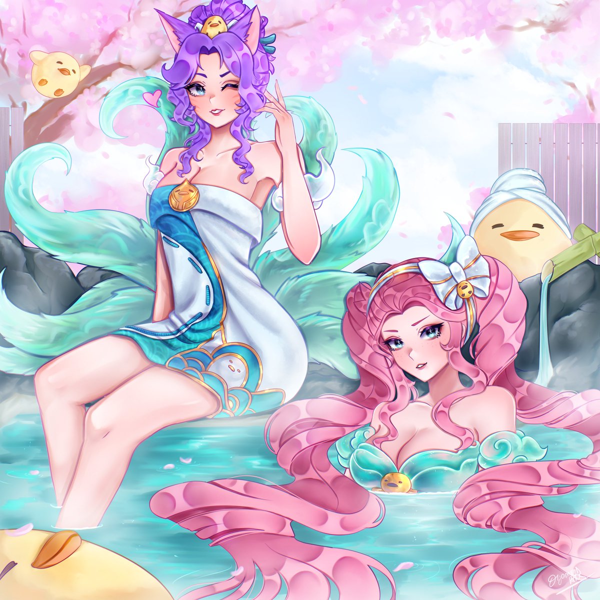 DYAMONDARTS's tweet image. Spirit Blossom Springs Ahri and Sona fan art
I hope you like it!
#spiritblossomsprings #spiritblossom #ahri #artoflegends