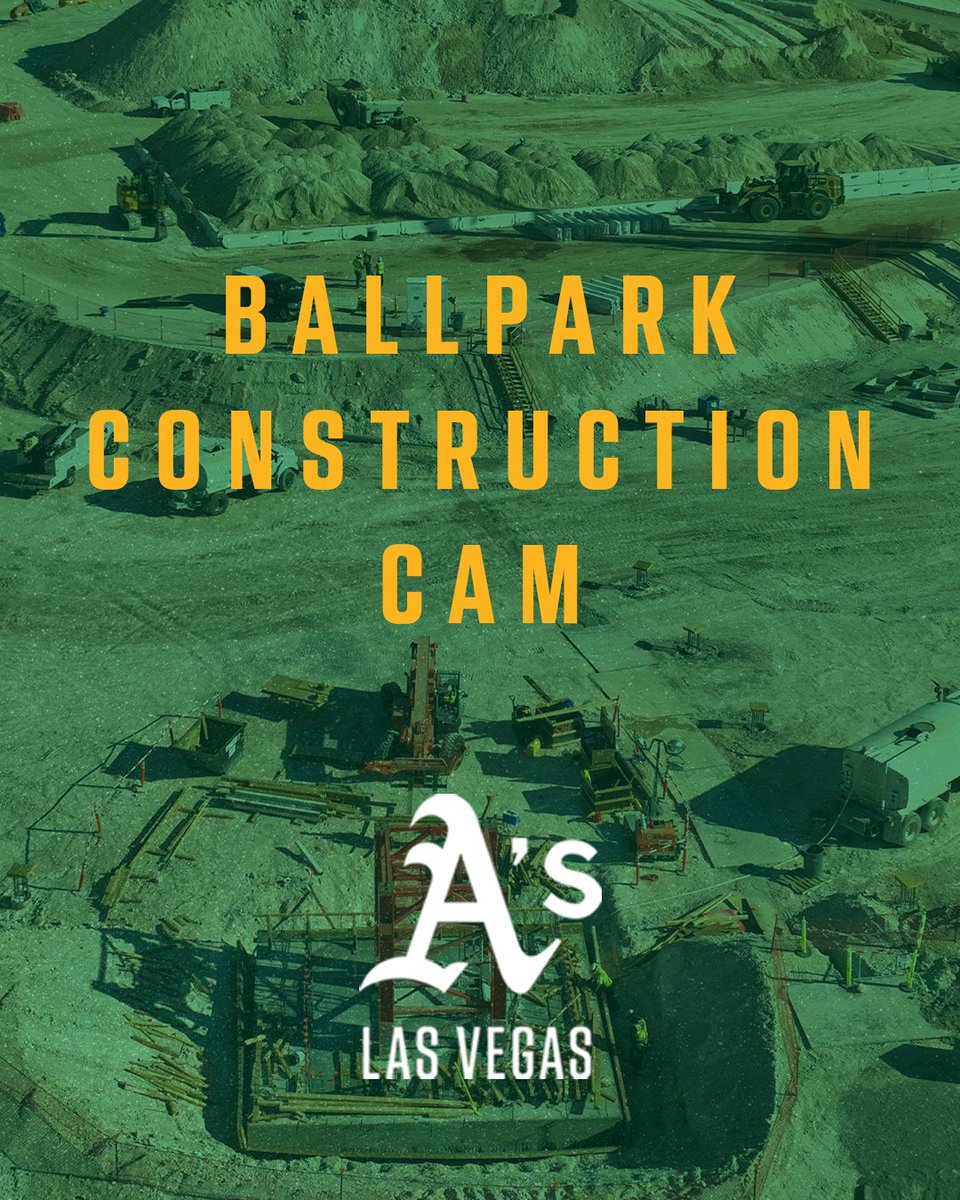 Athletics's tweet image. Watch the future unfold in real time!
The construction of our ballpark has officially begun, and you can follow every step.
athletics.com/ballparkcam