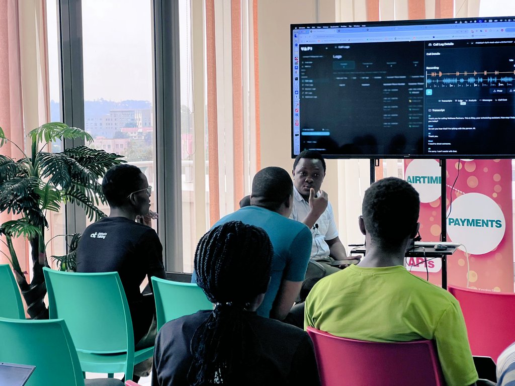 slugada's tweet photo. The future of call centers is AI-powered. Thanks to @ATCommunityKla. Devs can now build voice solutions with @Africastalking and @Vapi_AI APIs in days, not months. Big up to Mark for today’s demo — truly inspiring! 🔥
#BuildWithAT #WeLoveNerds #ATDevsUG | @oquidave @m_k_global https://t.co/ABhPCTLV6t