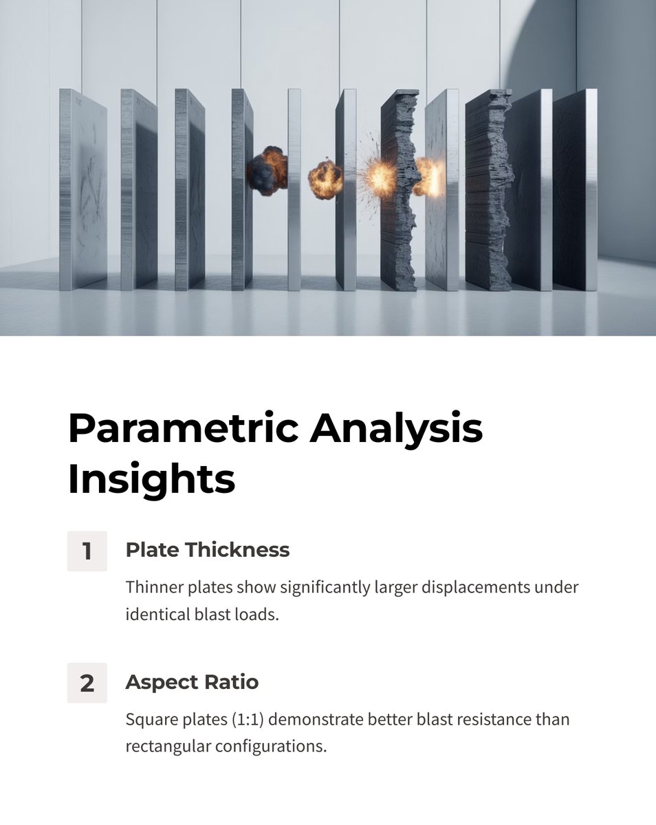 flavio_stochino's tweet image. 🚨 New paper out!
We propose a nonlinear SDOF model for steel plates under blast loads – fast, validated, and ideal for fragility analysis.
📄 Pinna &amp;amp; Stochino
🧠 Eur. J. Environ. Civil Eng.
🔗 doi.org/10.1080/196481…
#BlastEngineering #SDOF #StructuralSafety #Research