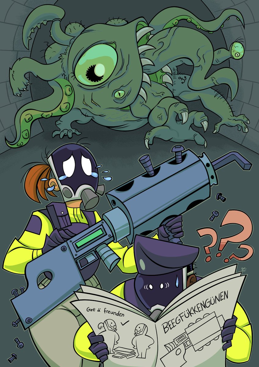 HazeWritesStuff's tweet image. Remember - Instruction manuals kill!
Art by Insectary for my webcomic, Abnormal Shift.