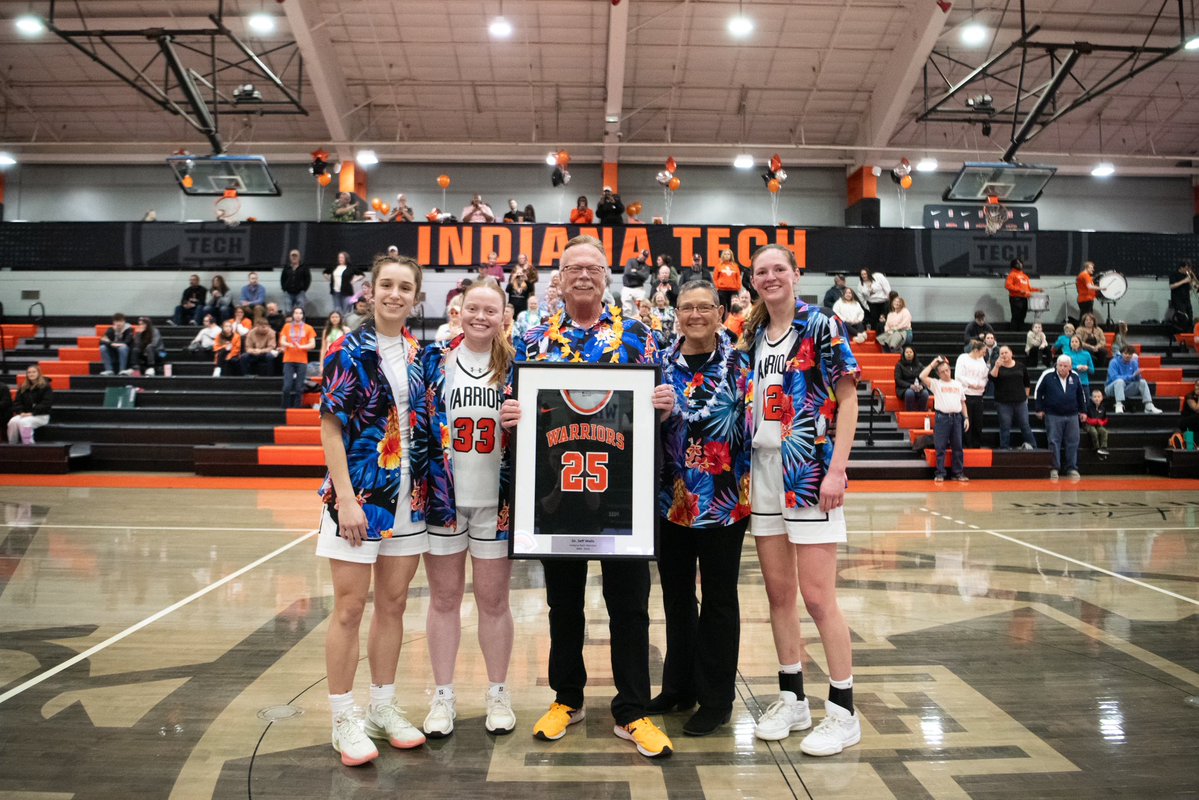 INTechWBB's tweet image. It’s Throwback Thursday and this week we take it back to our home game vs Cleary in February where we got to celebrate Dr. Walls retirement, our alumni, and finish the day off with a 70-42 win over the Cougars🏀🖤🧡