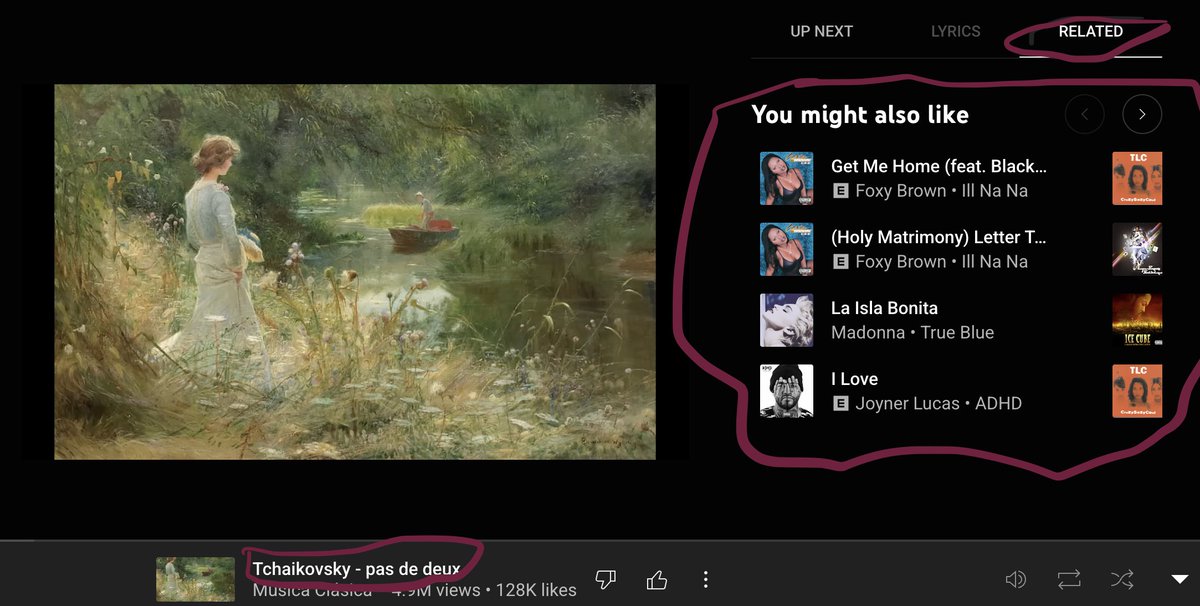 Go home <a href="/youtubemusic/">YouTube Music</a>, you're drunk.

I mean I do like
<a href="/FOXTHADONDIVA1/">Foxy Brown 🦊</a> <a href="/JoynerLucas/">Joyner Lucas</a> <a href="/Madonna/">Madonna</a> but still.