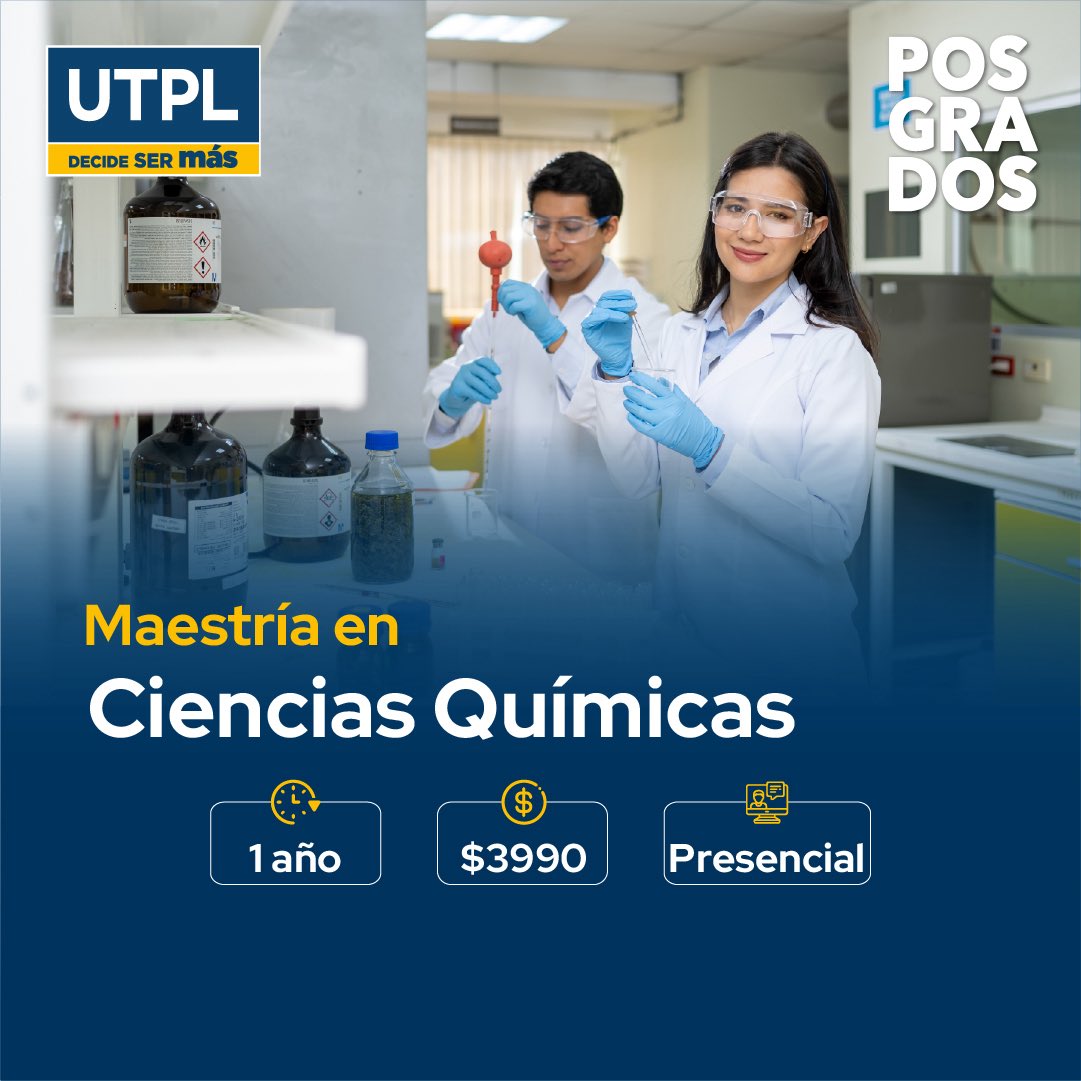 Les invito a seguir nuestra maestría en ciencias químicas