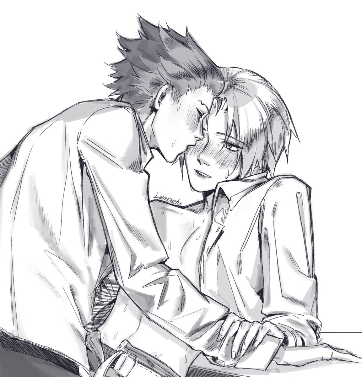 Lemoneta31's tweet image. My art style changes everyday i cant control it soory #wrightworth #narumitsu