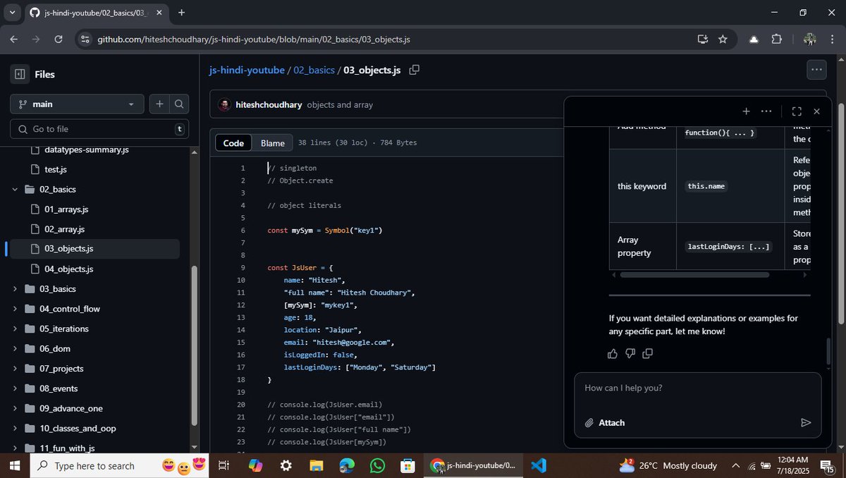 BhaskarRuthvik's tweet image. completed easy ones of strings in @striver_79 @takeUforward_ dsa sheet
started learning objects in js from @Hiteshdotcom
will complete remaining now
#buildinpublic
#LearnInPublic
#DSA
#WebDeveloper #FrontendDev
#LeetCode