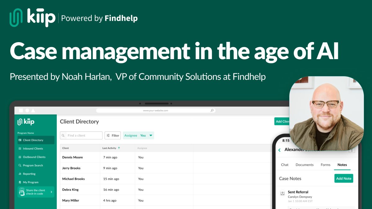 itsfindhelp's tweet image. How is AI shaping case management? 

Join us for a live webinar with Noah Harlan, VP of Community Solutions at #Findhelp. We&apos;ll explore how our new platform, #Kiip, is modernizing #CaseManagement and leveraging #AI. 

📆 August 6 
🕐 12-1 CST

RSVP ▶ hubs.li/Q03xxT-X0