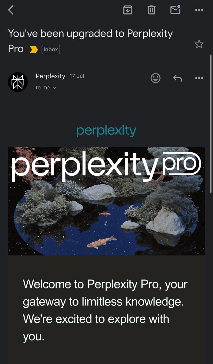 samarthmahajxn's tweet image. Got the perplexity pro free for 1 year. 

Great tool.