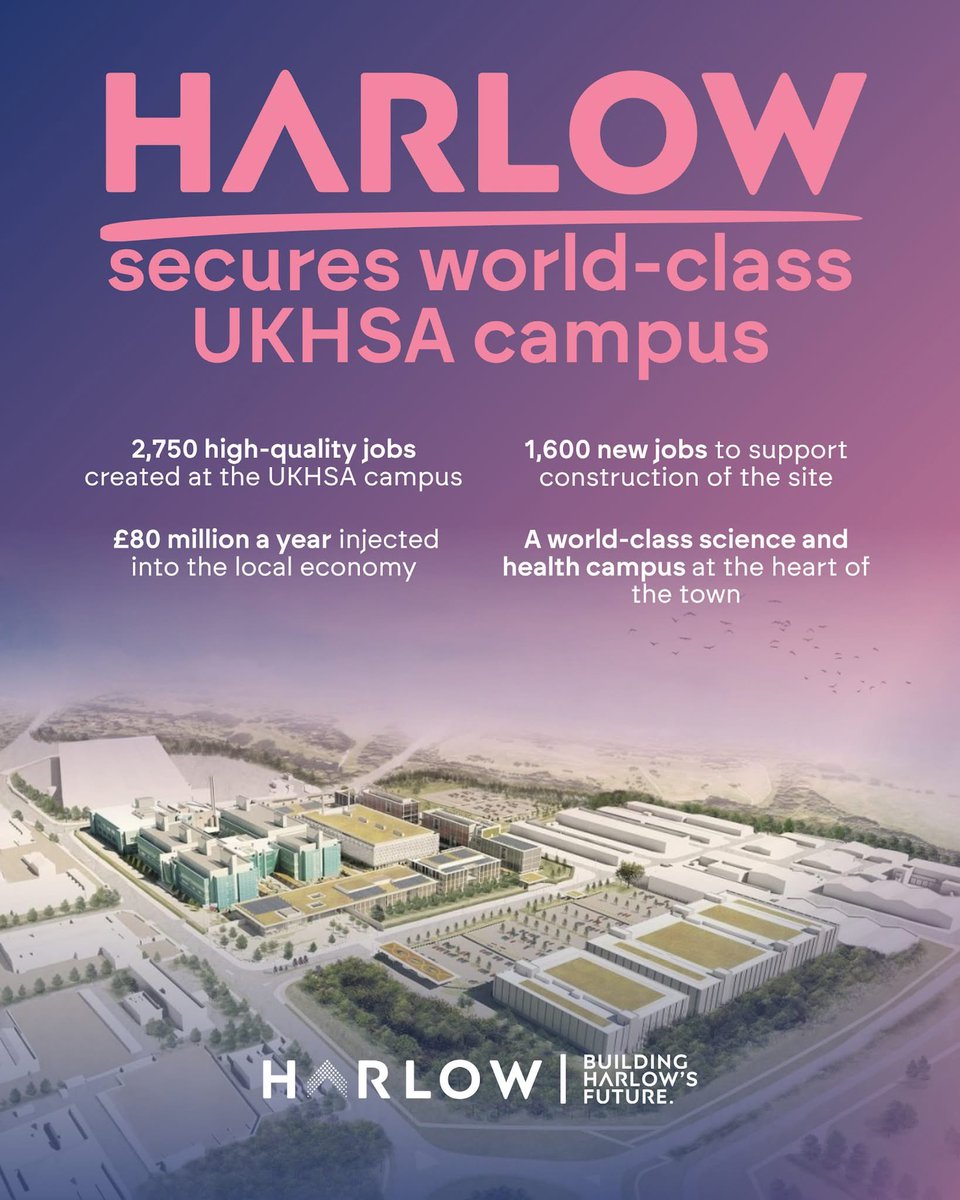 Cllr Joel Charles (@joelrcharles) on Twitter photo The <a href="/UKHSA/">UK Health Security Agency</a> is relocating to Harlow.
Championed by the previous Government, today’s announcement is a boost to the local economy.
Although careful consideration of the relocation plan must take place, it is clear that our town is going to become a world centre for life sciences. The <a href="/UKHSA/">UK Health Security Agency</a> is relocating to Harlow.
Championed by the previous Government, today’s announcement is a boost to the local economy.
Although careful consideration of the relocation plan must take place, it is clear that our town is going to become a world centre for life sciences.