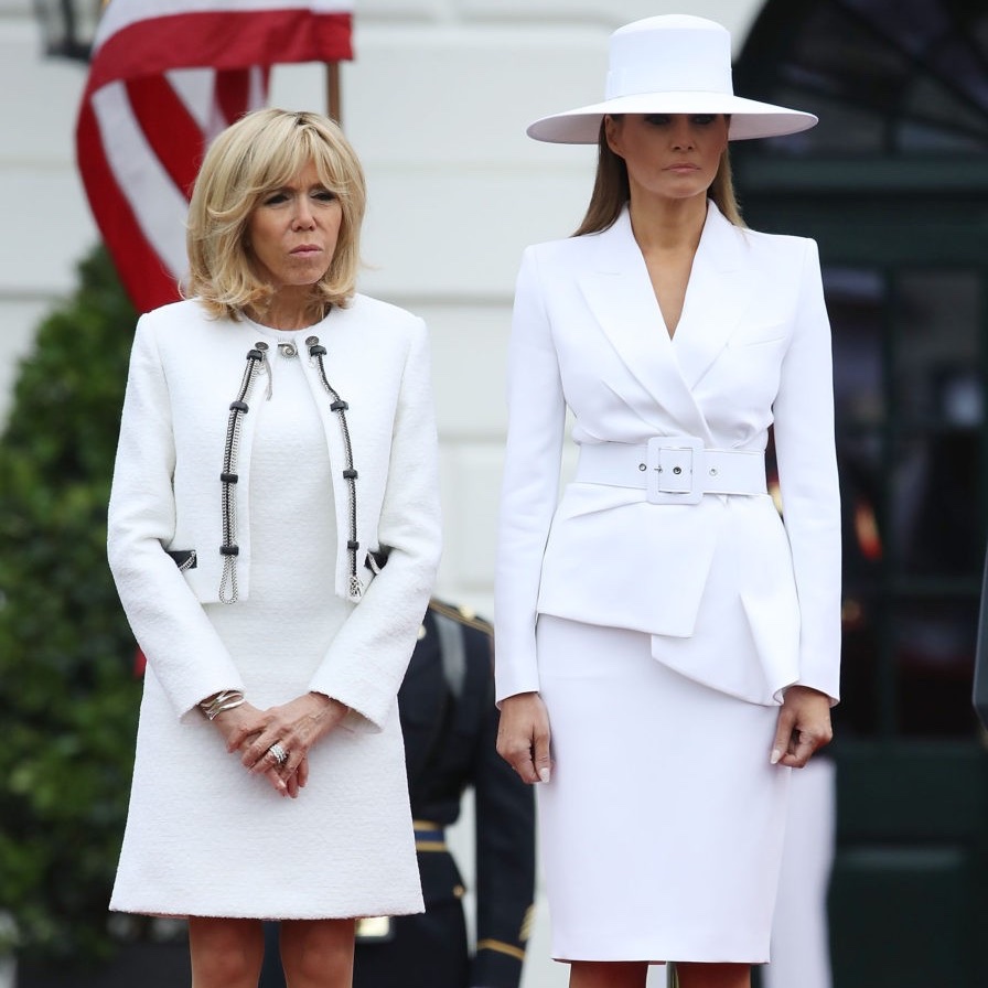KUWTTRUMPS's tweet image. Brigitte Macron & Melania Trump - 2018 🇫🇷🖤🇺🇸