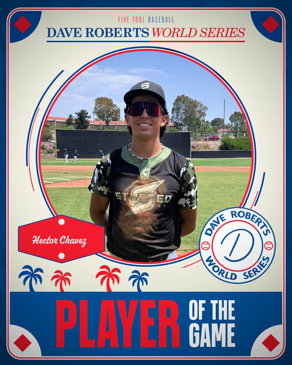 Five Tool California (@fivetoolca) on Twitter photo #DaveRobertsWS F: <a href="/Stackedbaseball/">Stacked Baseball</a> 2026 3, <a href="/SoCalBirds/">So Cal Birds (Baseball Training Academy)</a> 2026 3
PoG: Hector Chavez 5 IP, 5K, 2 ER #DaveRobertsWS F: <a href="/Stackedbaseball/">Stacked Baseball</a> 2026 3, <a href="/SoCalBirds/">So Cal Birds (Baseball Training Academy)</a> 2026 3
PoG: Hector Chavez 5 IP, 5K, 2 ER