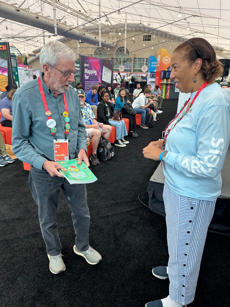 ArcGISStoryMaps's tweet image. 🌊 If @deepseadawn says ArcGIS #StoryMaps is one of the most revolutionary tools for science communication ever, then you know it's true!
🏕️ Thank you to her and @emilymeriam for sharing their insight and experience with us at their Fireside Chat.
#EsriUC2025