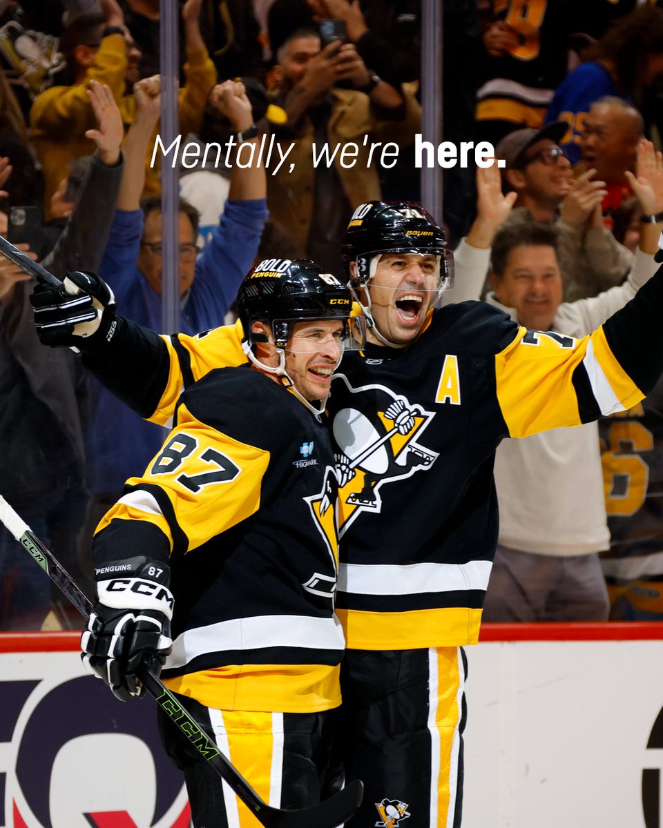 penguins's tweet image. yesterday: released our schedule
today: is it hockey season yet?