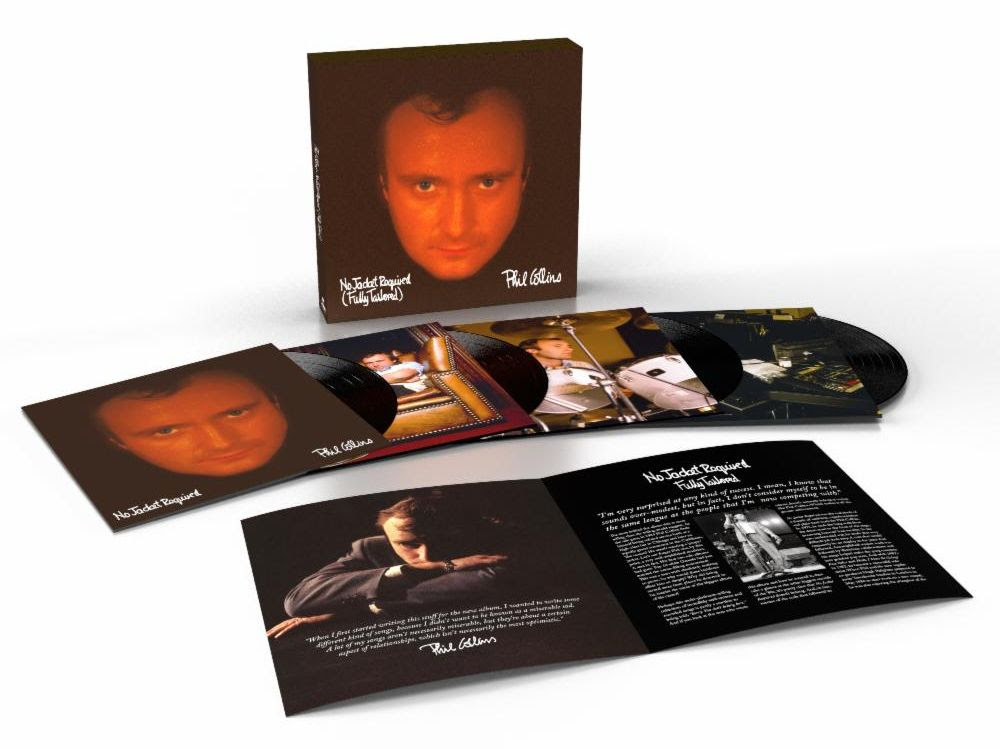 PhilCollinsNews's tweet photo. PHIL COLLINS: No Jacket Required (Fully Tailored)

40th Anniversary 4-LP Box Set + Blu-ray Audio

Half-speed remaster, demos, rare &amp; live tracks
New Dolby Atmos mix by Steven Wilson

Out Sept 12 – Pre-order now! 

#PhilCollins #NoJacketRequired40 https://t.co/j5aUFuTQXa