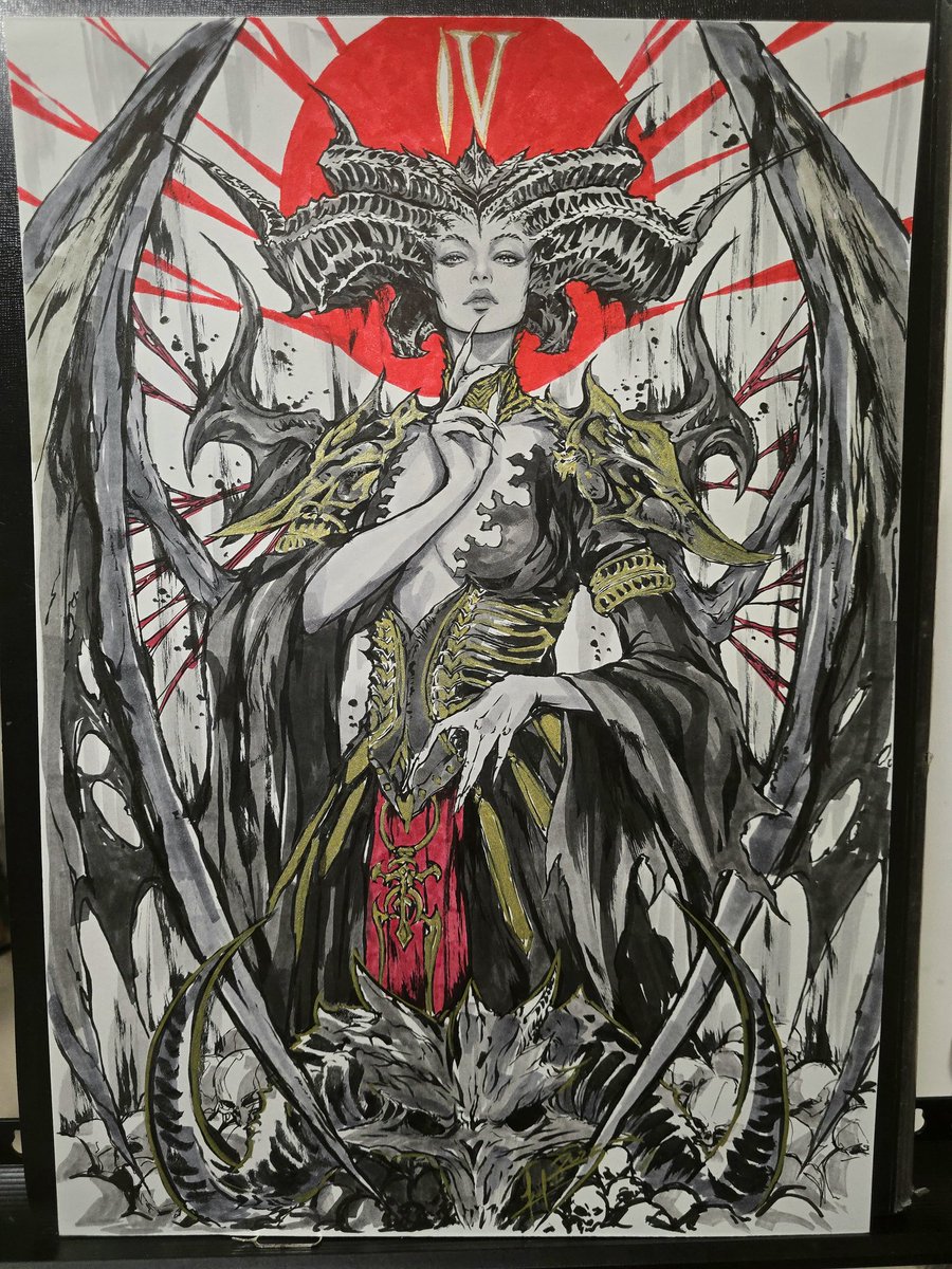 mujumonster's tweet image. Private commission - A3 brush pen, copics