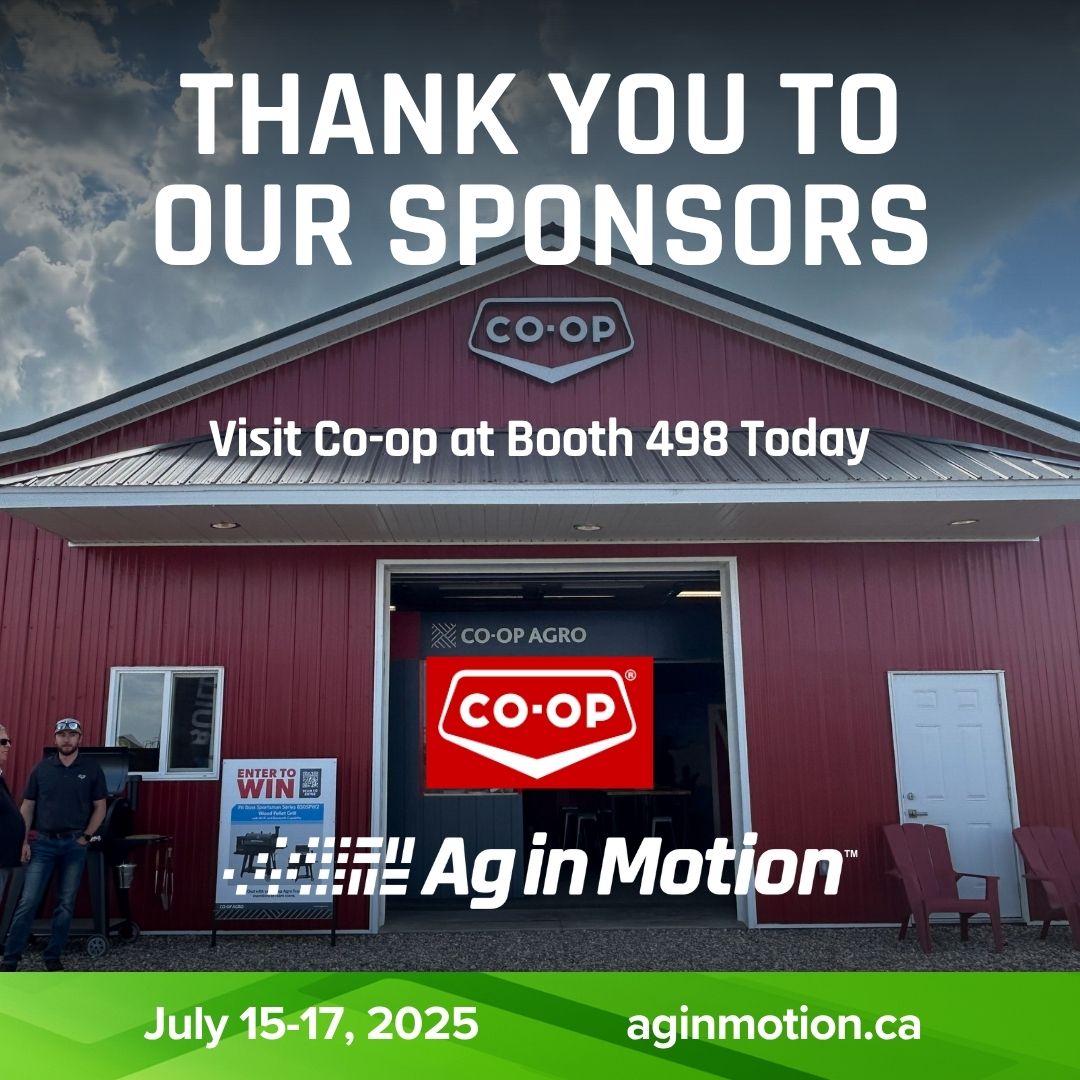 AginMotion's tweet image. Shoutout to CO-OP for keeping #AIM25 running! ⛽🔥
As our official Fuel Sponsor, Co-op is powering more than just engines this week.
✅ Visit Booth 498 for:
🍴 Food in the back
⚡ A great energy display
🌾 Conversations that fuel the future of farming
#AgInMotion #FuelledByCoop