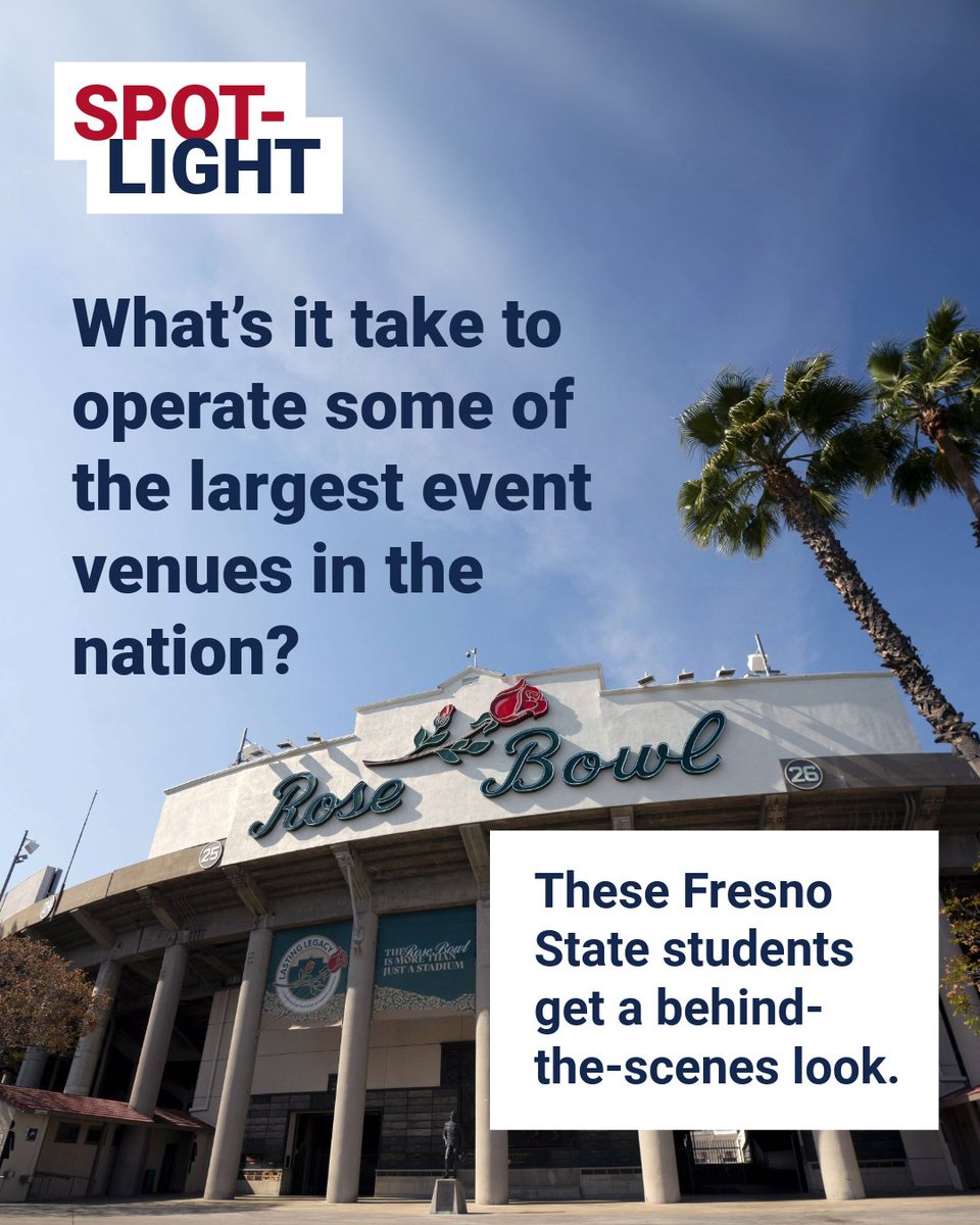 Fresno_State's tweet image. Recreation Administration 154 toured multiple sports and entertainment venues, such as the Kia Forum, the Intuit Dome and the Rose Bowl, where they got a behind-the-scenes look at industry operations.

Learn more about the class: bit.ly/3Iv5xxv