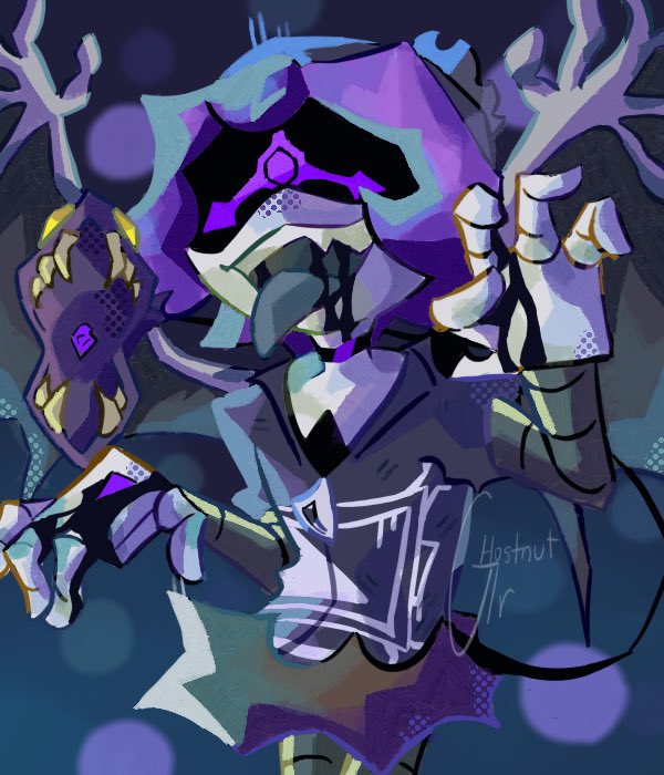 Ghostnut_Izz's tweet image. I remade this piece of episode 4 Uzi from 1 year ago. Art glow up? #UziDoorman #murderdrones #art