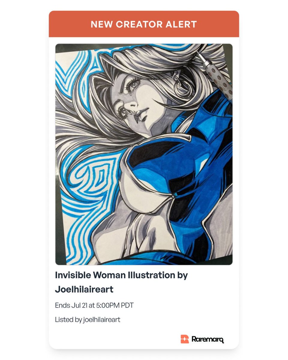 raremarq's tweet image. Joel Hilarie is officially live on Raremarq — and he’s bringing the heat with a stunning selection of original art now up for auction!
All auctions end July 21, 2025 at 5pm PDT!
raremarq.com/u/joelhilairea…
#morrigan #seikoayase #invisiblewoman #emmafrost #originalart