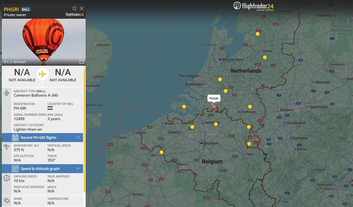 We are currently tracking 12 balloons over Belgium and Netherlands. https://t.co/ueNe7NGyDg