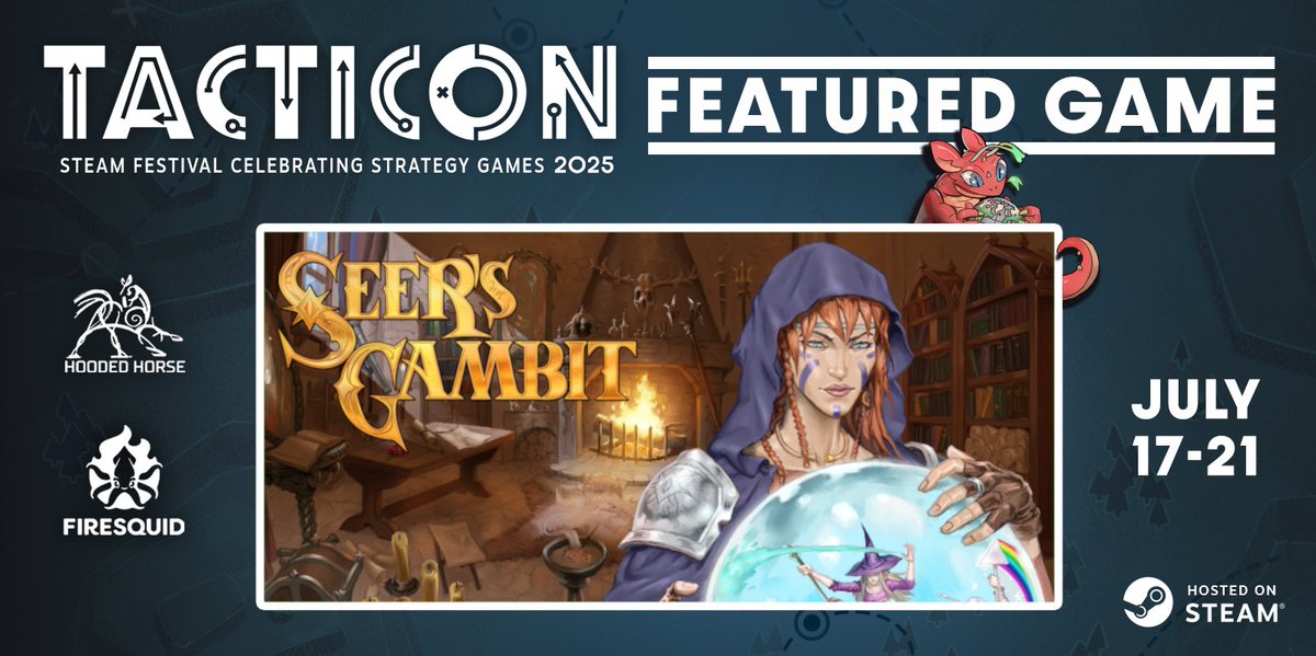ObsidianPrince's tweet image. I&apos;m so incredibly proud to announce that Seer&apos;s Gambit is featured in this years #Tacticon event.

Being featured next to incredible games like @LanttoGames Sandustry, @DnDG_game, @SFantasyKingdom &amp;amp; many others is honestly a bit daunting and very exciting. store.steampowered.com/sale/tacticon2…