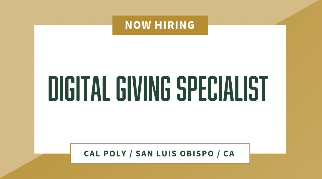 #NowHiring Digital Giving Specialist. To see the full position description, click here: bit.ly/43T7meE