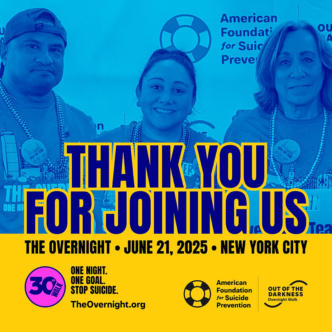 OvernightWalk's tweet image. If you participated in our 2025 NYC Overnight Walk, please take some time to complete our survey that was emailed to all registered participants! The survey will be closing soon and we want to hear your feedback and helpful ideas.💙