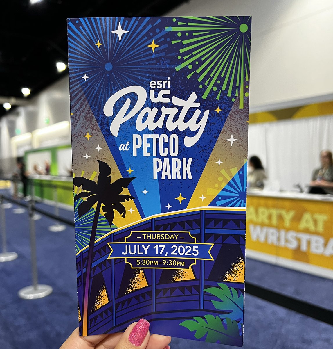 EsriUC's tweet image. Join us for an unforgettable evening at the Thursday Night Party! 🥳 Experience San Diego’s beautiful ballpark with great food, fun activities, & live music. Get your wristbands in Hall E.
📍Petco Park
🔹Tonight | 5:30 PM — 9:30 PM
Details: ow.ly/96CV50Wrrwj
#EsriUC2025