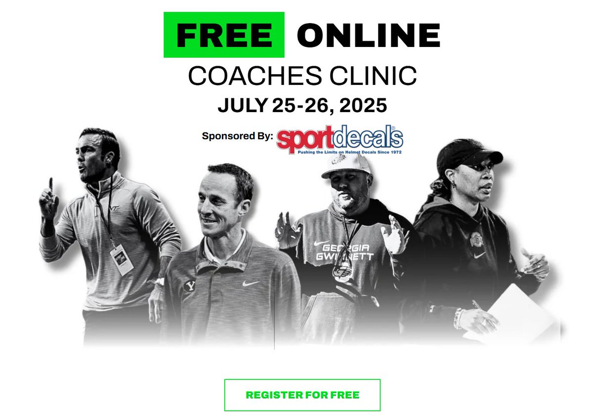 CoachComm's tweet image. Coaches, level up your game with @GlazierClinics! Join the FREE Online Multisport Clinic on July 25–26 and sharpen your coaching fundamentals.

👉 Register now at: bit.ly/4eNw9Ww
