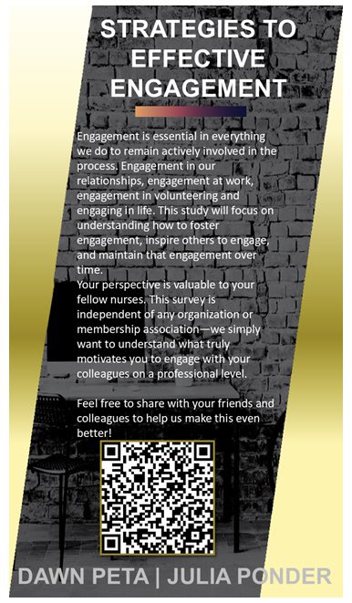 I am collaborating on an international effort to gather insights from nurses of all education levels &amp; backgrounds —no funding, just a shared professional interest &amp; desire to understand experiences across the nursing community.

surveymonkey.com/r/fosterengage…