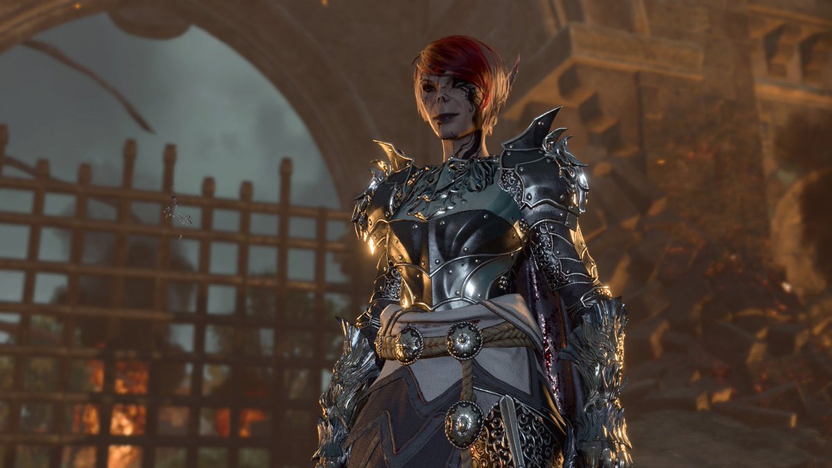 MerrynGith's tweet image. guess who found og Merryn playthrough (that durge save) and it wasnt showing up before, but now is? This idiot-- Anyway?? Post-embrace gith for y'all 🫡🖤I love my devious little lass.