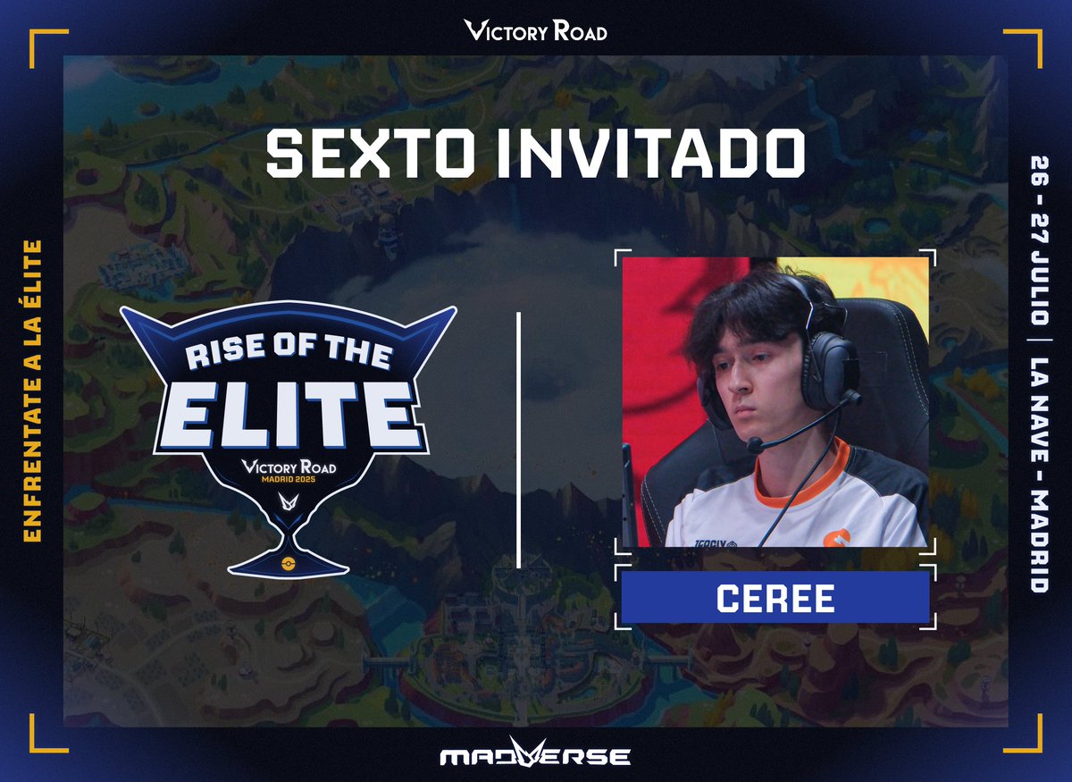 Nuestro último invitado del torneo de Pokémon VGC: Rise of the Elite es, nada más y nada menos que...

¡El Campeón Mundial de Pokémon <a href="/cereevgc/">🍒🫐</a>! 🏆

Juega nuestro clasificatorio para optar a las 2⃣ plazas al invitacional

🎫Entradas: my.weezevent.com/pokemon-vgc-ma…