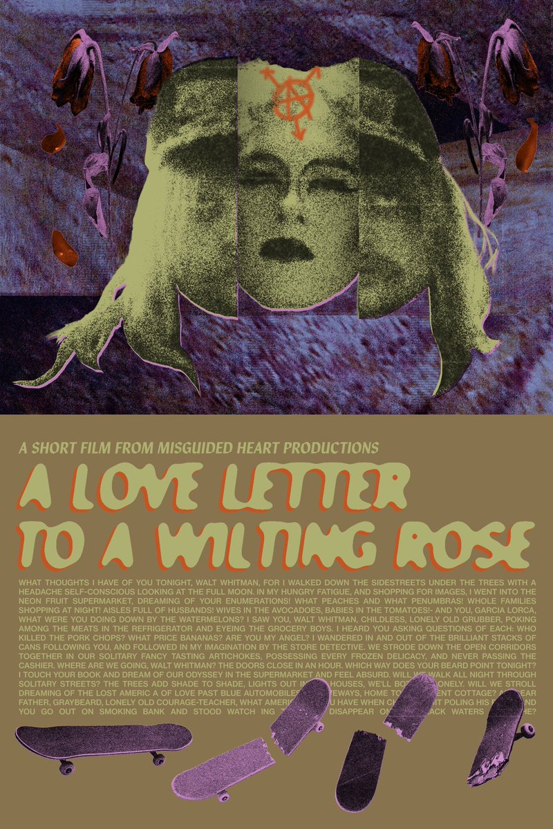 Reaganhater777's tweet image. A love Letter to a Wilting Rose follows crust punk April(she/her) and her crush on ethereal goth Mayhem (fae/faer) in a series of vignettes out now on YouTube