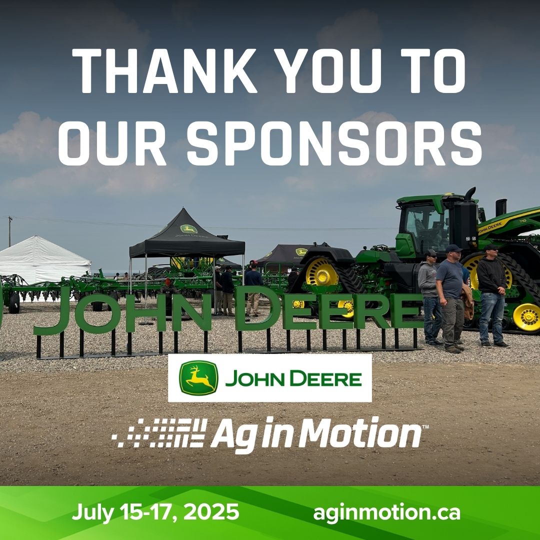AginMotion's tweet image. Big shoutout to @JohnDeere for being the official tractor supplier at #AIM25! 🚜
Check out their powerful lineup at N33 and see why nothing runs like a Deere.
#AgInMotion #JohnDeere #TractorSupplier #FarmShow #SaskAg