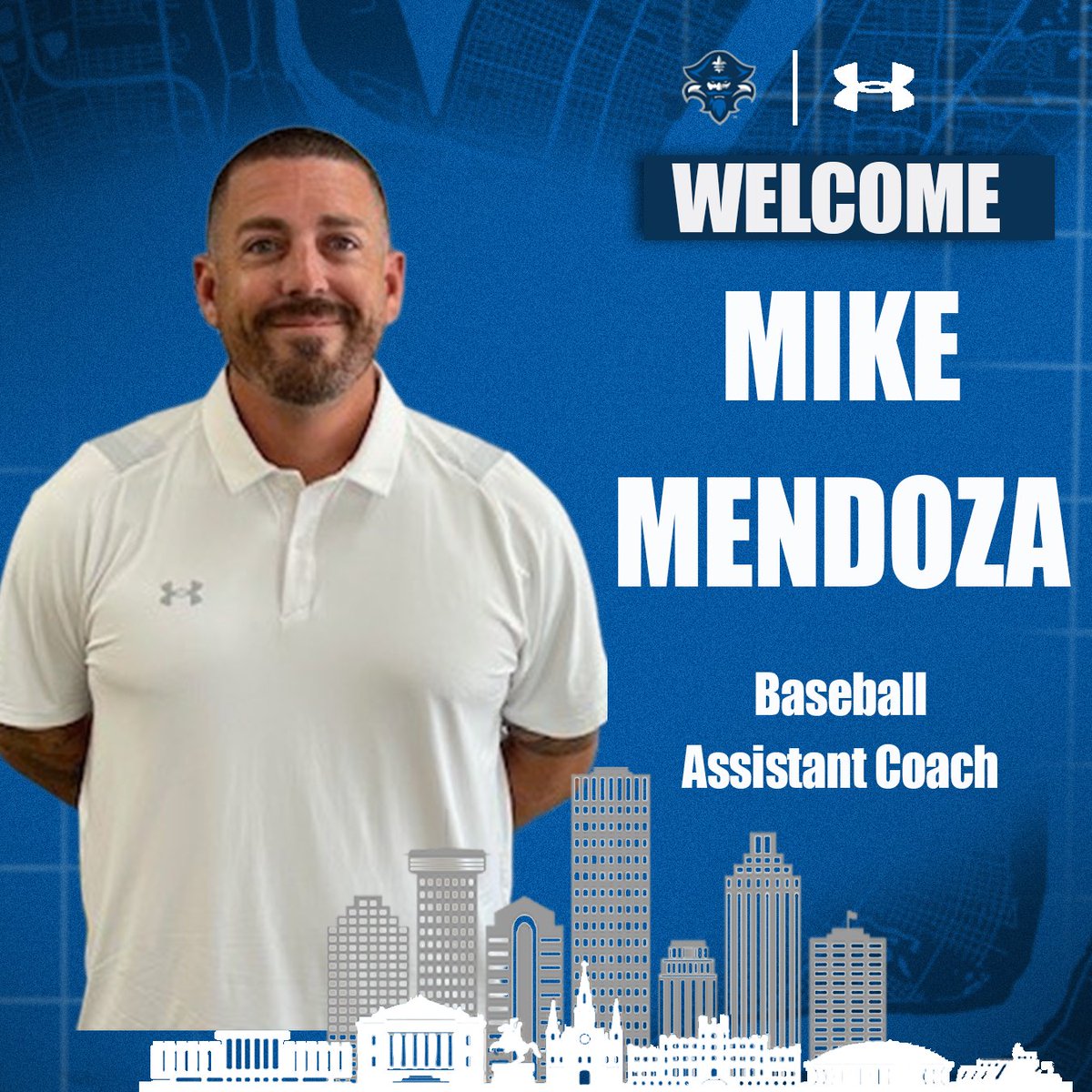 PrivateersBSB's tweet image. We have new assistant coaches to announce!
@Andrew_Gipson has brought on Mike Mendoza, Spence Drake and Connor Manola ahead of his first season on the Lakefront!
Read up on the new staff here! unoprivateers.com/news/2025/7/17…
#NOLAsTeam ⚔️