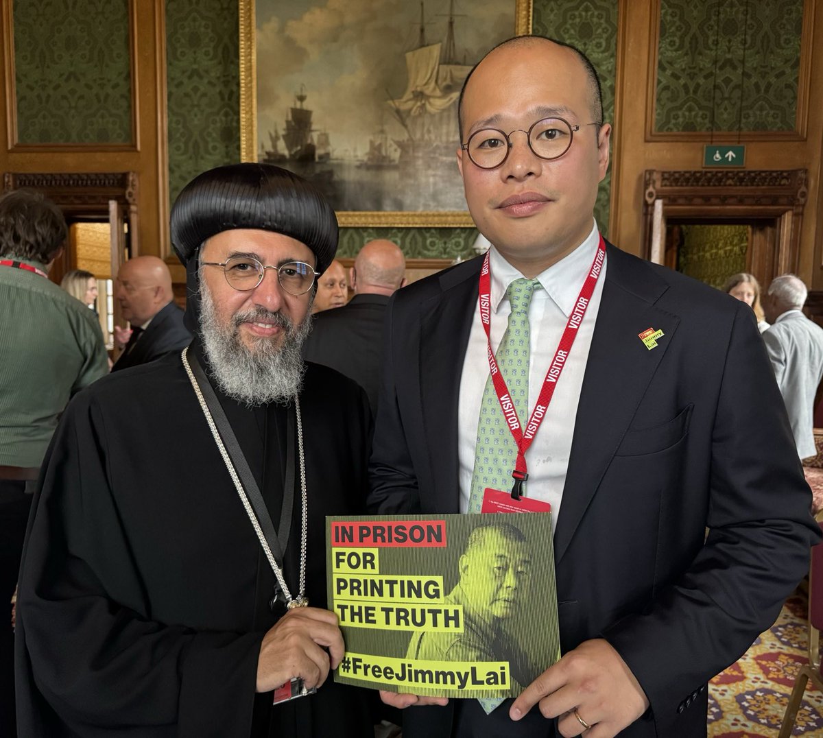SupportJimmyLai's tweet image. “The Hong Kong Government expected a broken man. What they got was a man who knew he had done right by God.”
Jimmy Lai's son, Sebastien, addresses faith leaders in Parliament to mark the UN Day Commemorating Victims of Acts of Violence Based on Religion or Belief, with thanks…